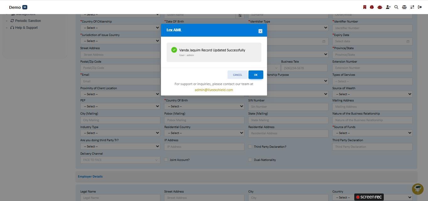 Save with audit trail