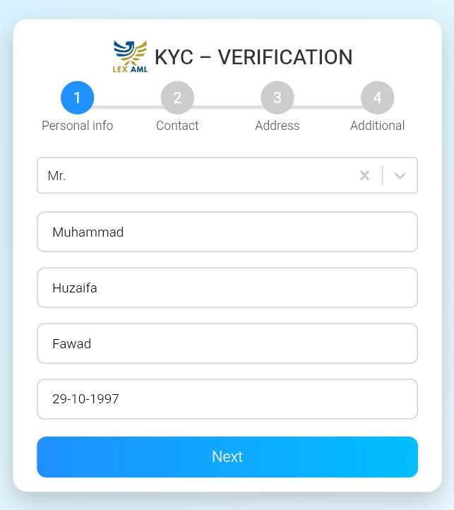 Title, name, date of birth