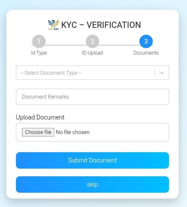 Upload supporting documents